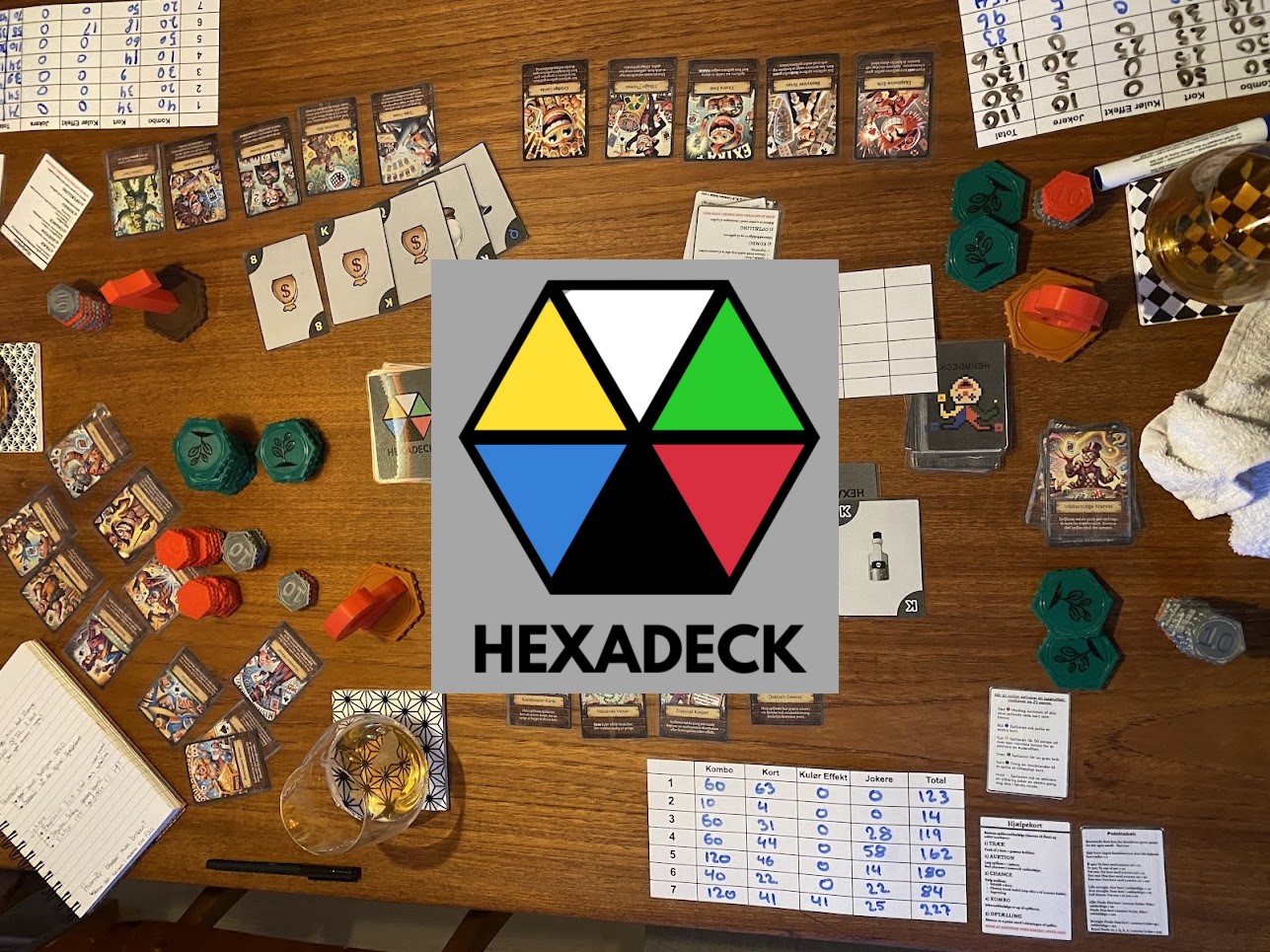 HEXADECK kort og komponenter